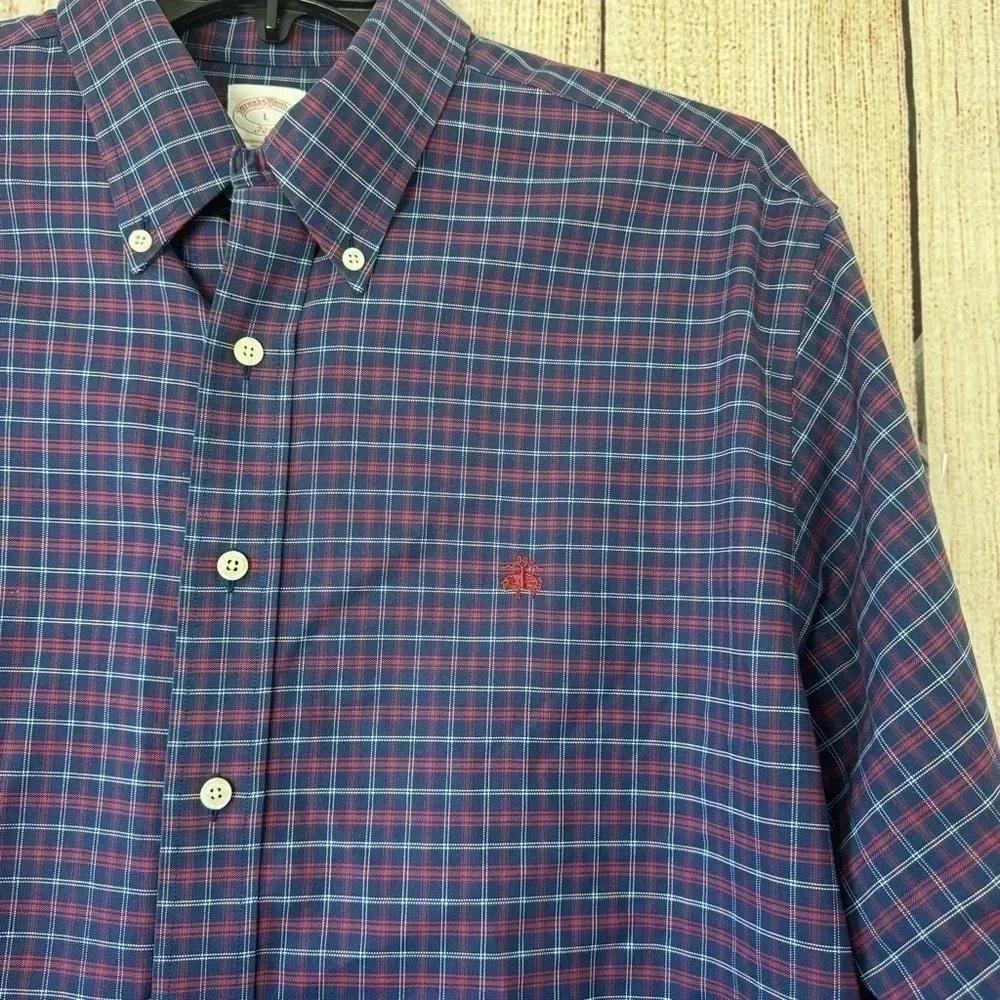 Brooks Brothers 346 Mens Button down shirt size Large